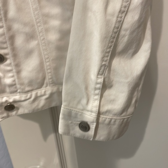Ann Taylor White Denim Jean Cropped Jacket - Picture 5 of 7